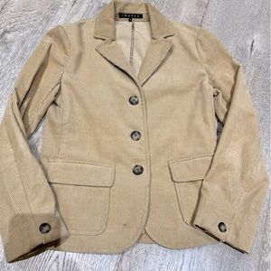 Theory camel corduroy schoolboy blazer size 0 petite